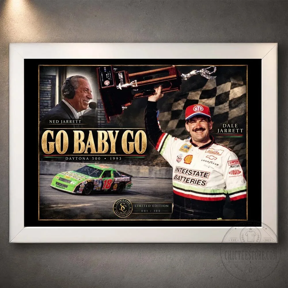 Dale Jarrett and Ned Jarrett Go Baby Go Daytona 500 1993 NASCAR Wall Art 12 Dale Jarrett and Ned Jarrett Go Baby Go Daytona 500 1993 NASCAR Wall Art