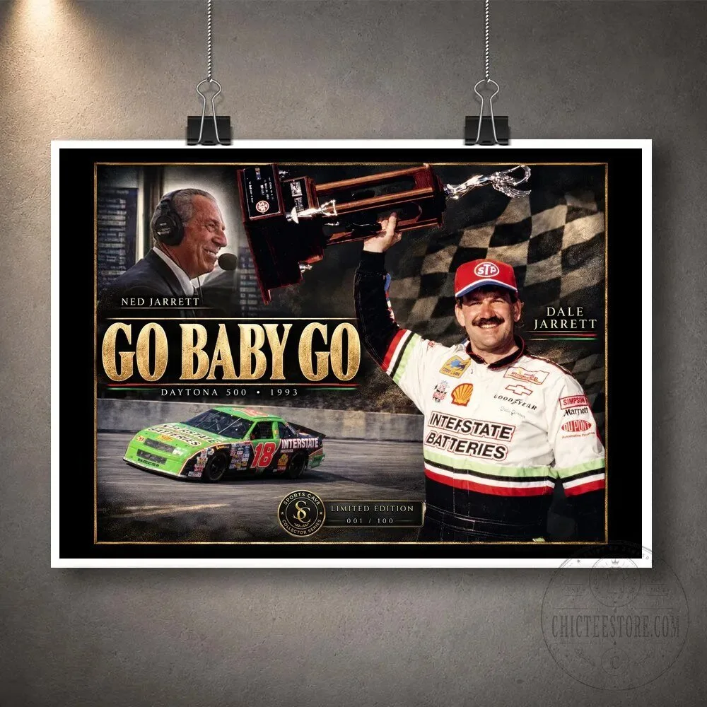 Dale Jarrett and Ned Jarrett Go Baby Go Daytona 500 1993 NASCAR Wall Art 13 Dale Jarrett and Ned Jarrett Go Baby Go Daytona 500 1993 NASCAR Wall Art