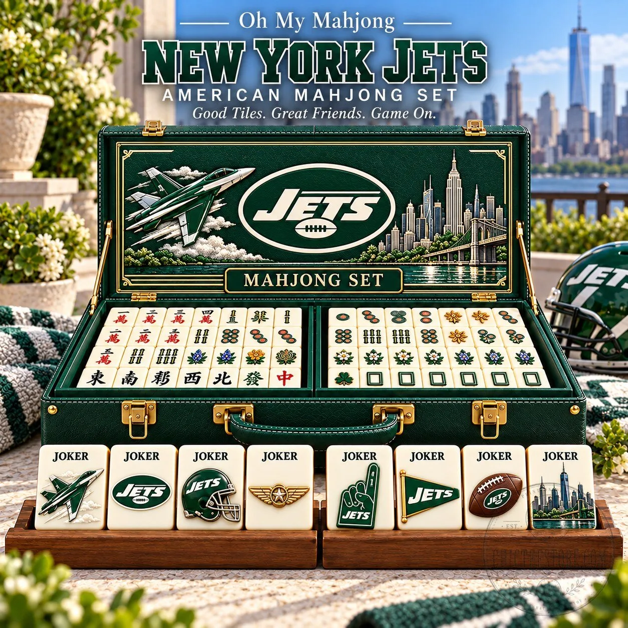 New York Jets American Mahjong Game Set