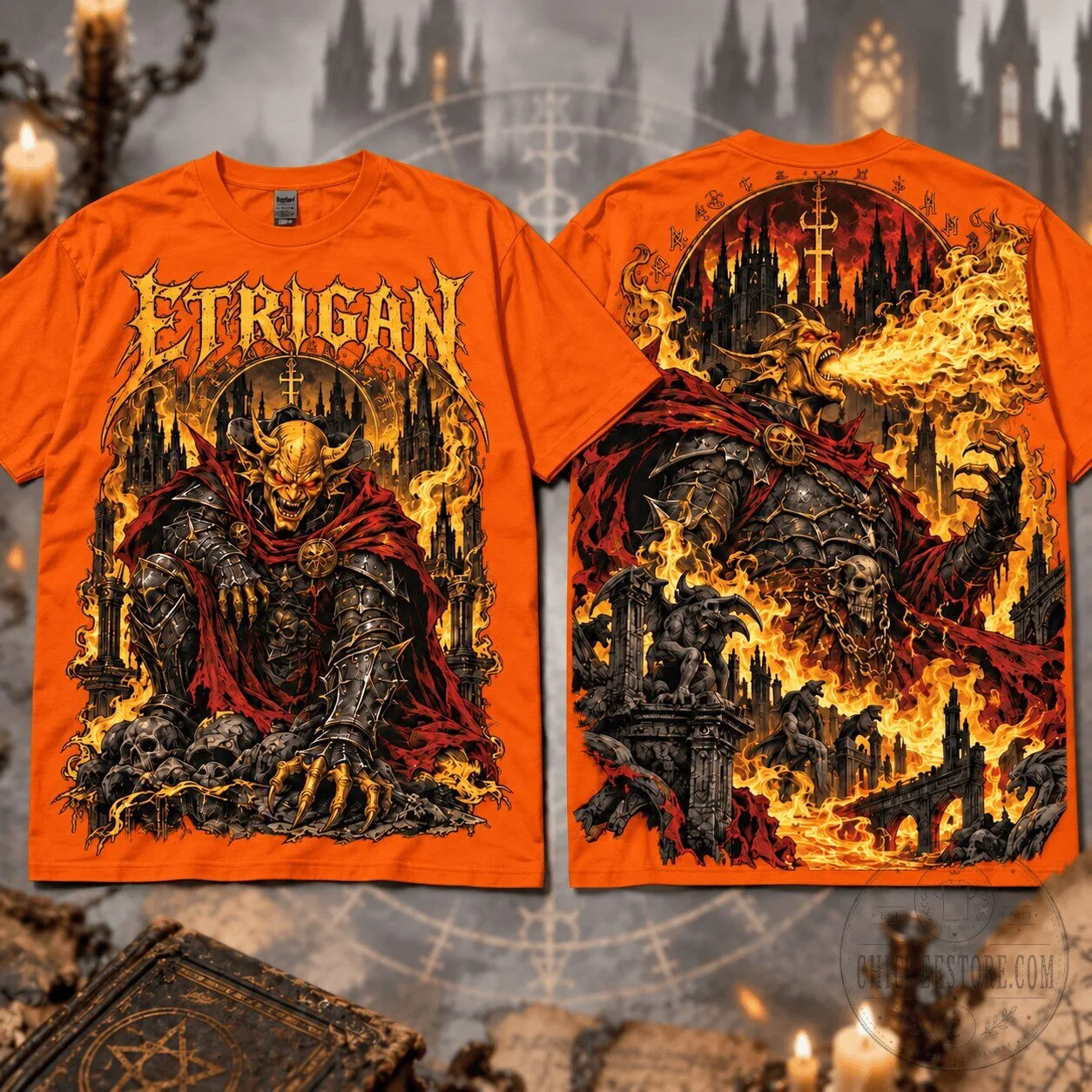 Etrigan Demon Of Fire Dark Fantasy Graphic T-Shirt