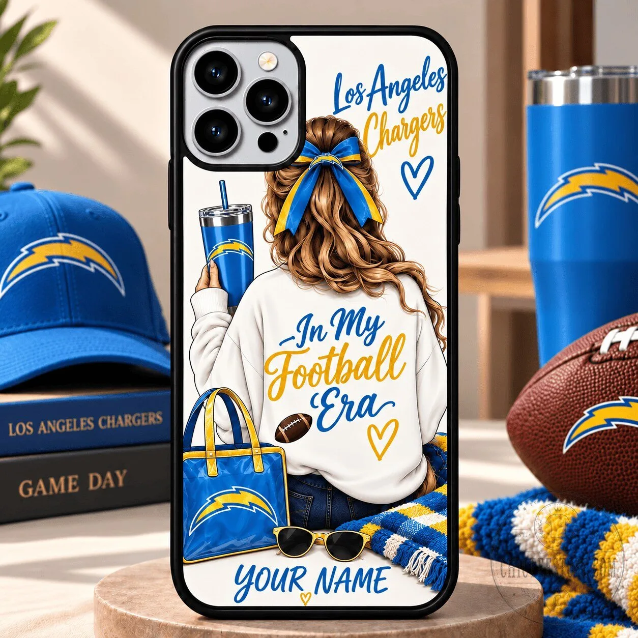 Los Angeles Chargers In My Football Era Personalized Phone Case