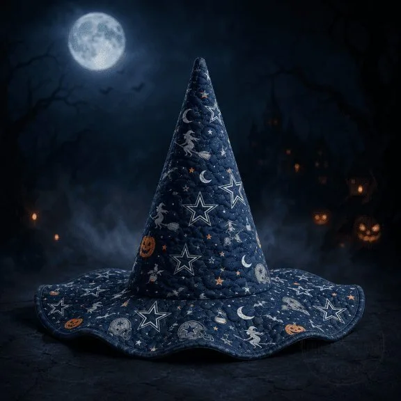 Dallas Cowboys Halloween Celestial Quilted Witch Hat
