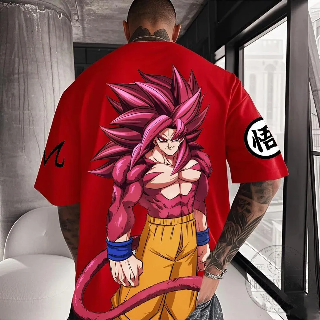 Dragon Ball Super Saiyan God Goku Red Anime T-Shirt