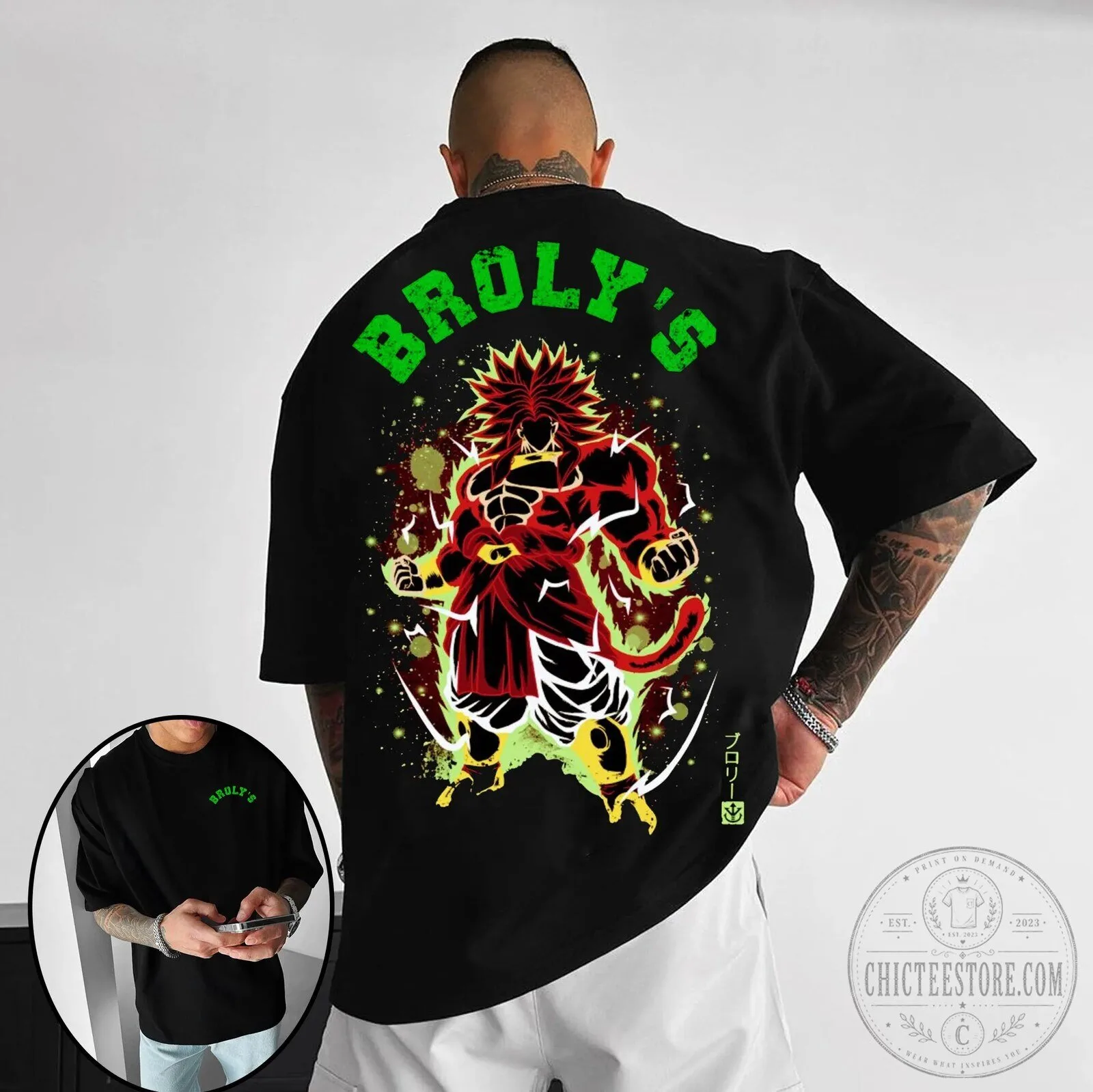 Dragon Ball Super Broly's Legendary Super Saiyan Oversized Graphic T-Shirt