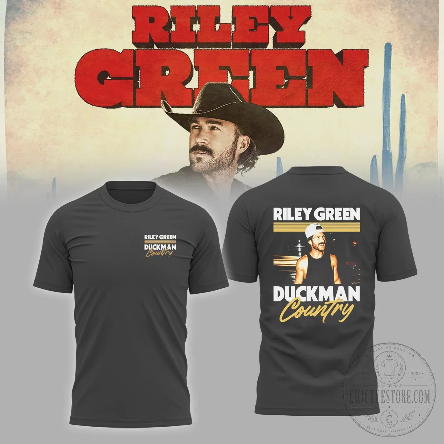 Riley Green Duckman Country Music Tour T-Shirt