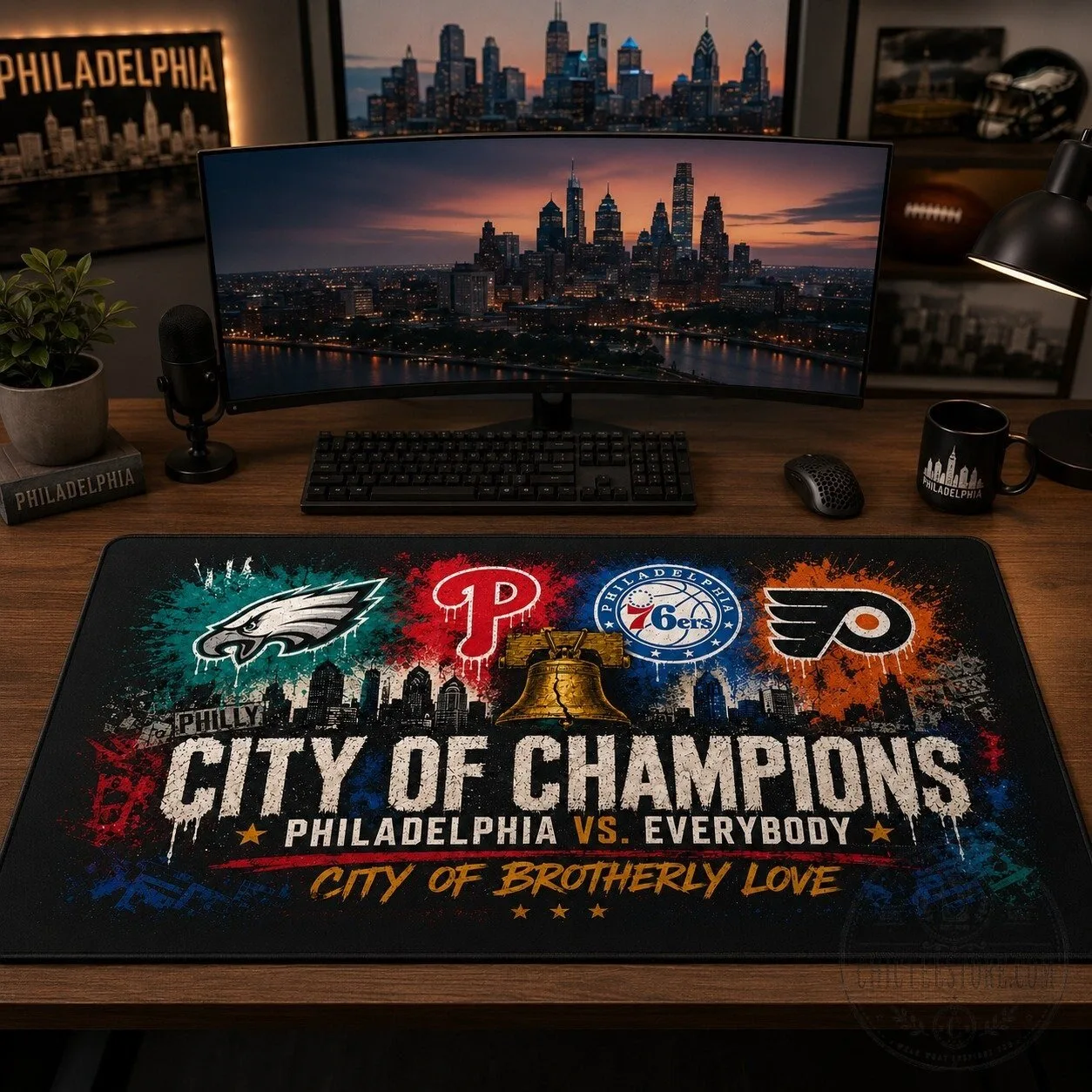 Philadelphia City of Champions Sports Teams Desk Mat