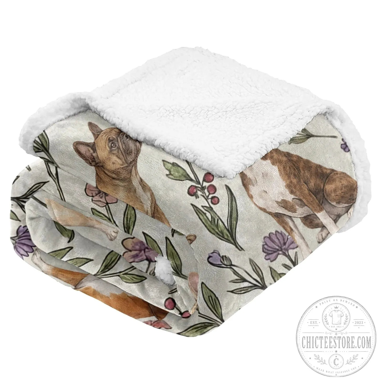 Boxer Dog Floral Pattern Cozy Soft Fleece Throw Blanket 30 Boxer Dog Floral Pattern Cozy Soft Fleece Throw Blanket