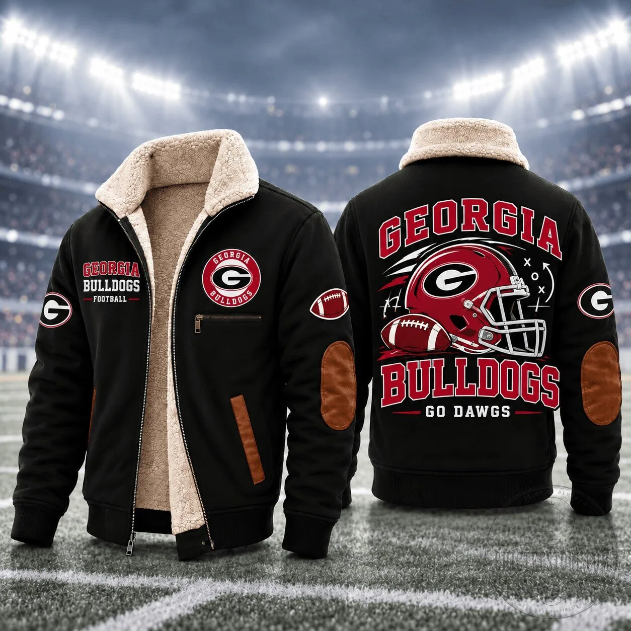 Sherpa Fleece Jacket for Georgia Bulldogs Football Team