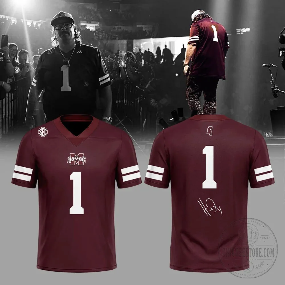 Hardy Hail Mississippi State Maroon Football Jersey