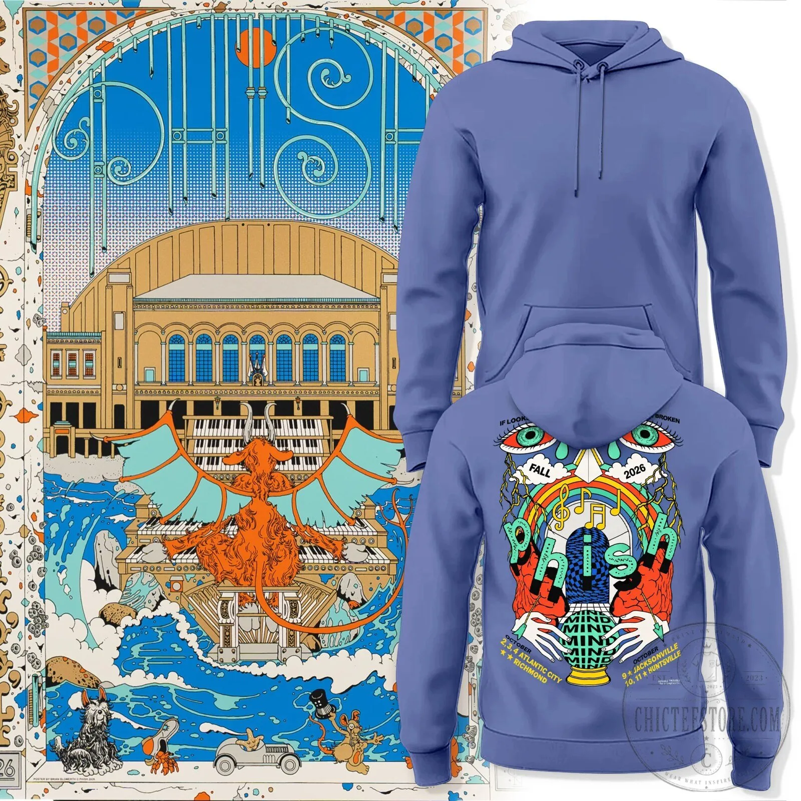 Phish Fall Tour 2026 Atlantic City Music Concert Hoodie