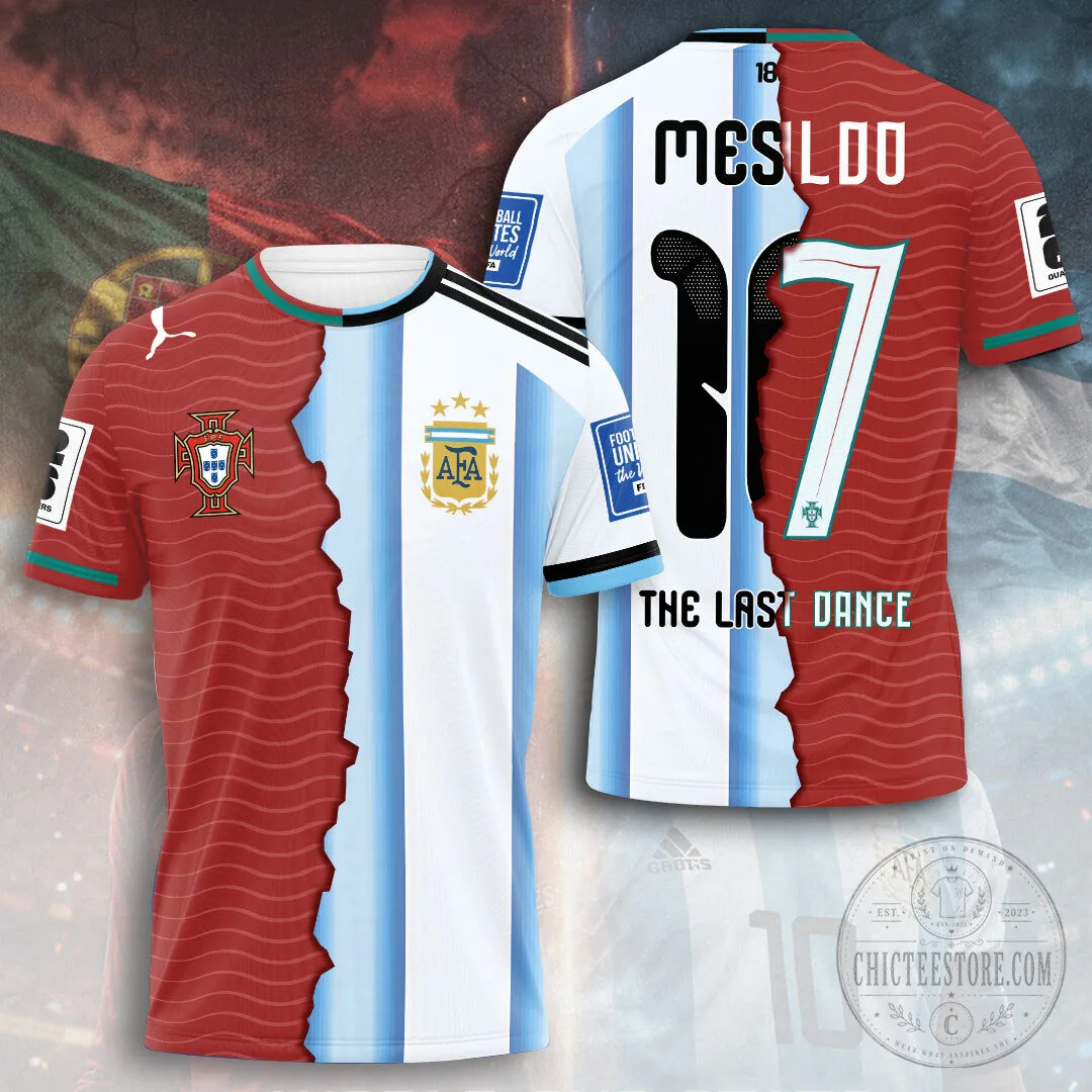 Lionel Messi Cristiano Ronaldo The Last Dance World Cup Soccer Jersey