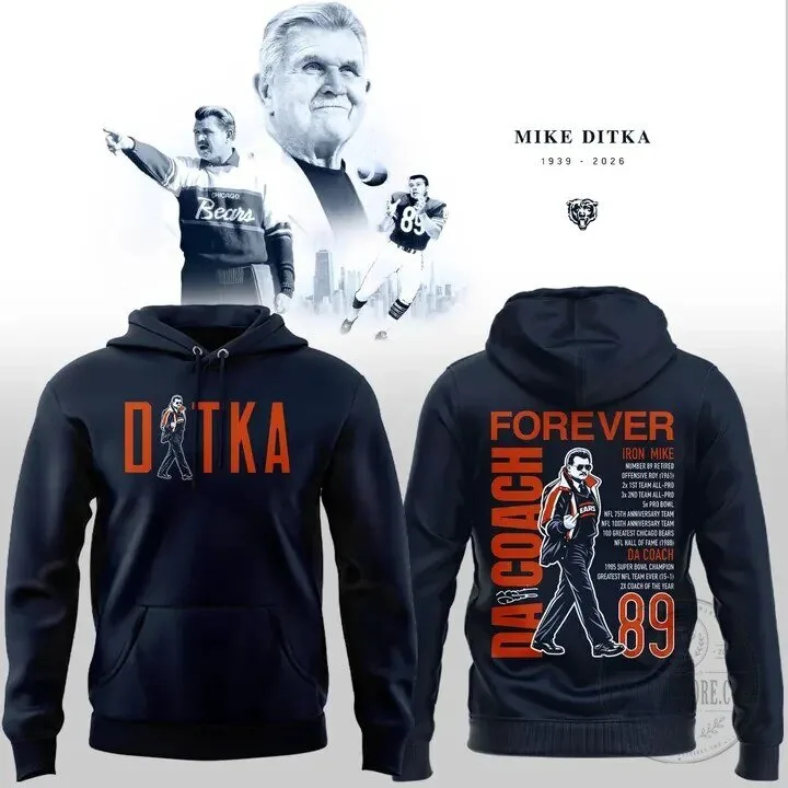 Chicago Bears Tribute Hoodie for Football Legend Mike Ditka