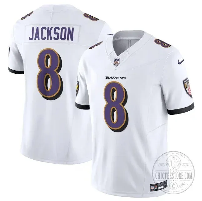 Lamar Jackson Baltimore Ravens White NFL Football Jersey