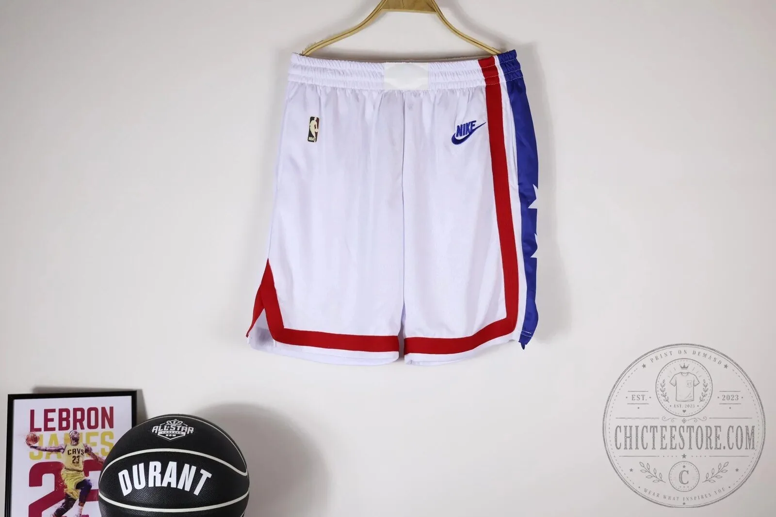 Brooklyn Nets Classic Edition White Basketball Shorts 2022-2023
