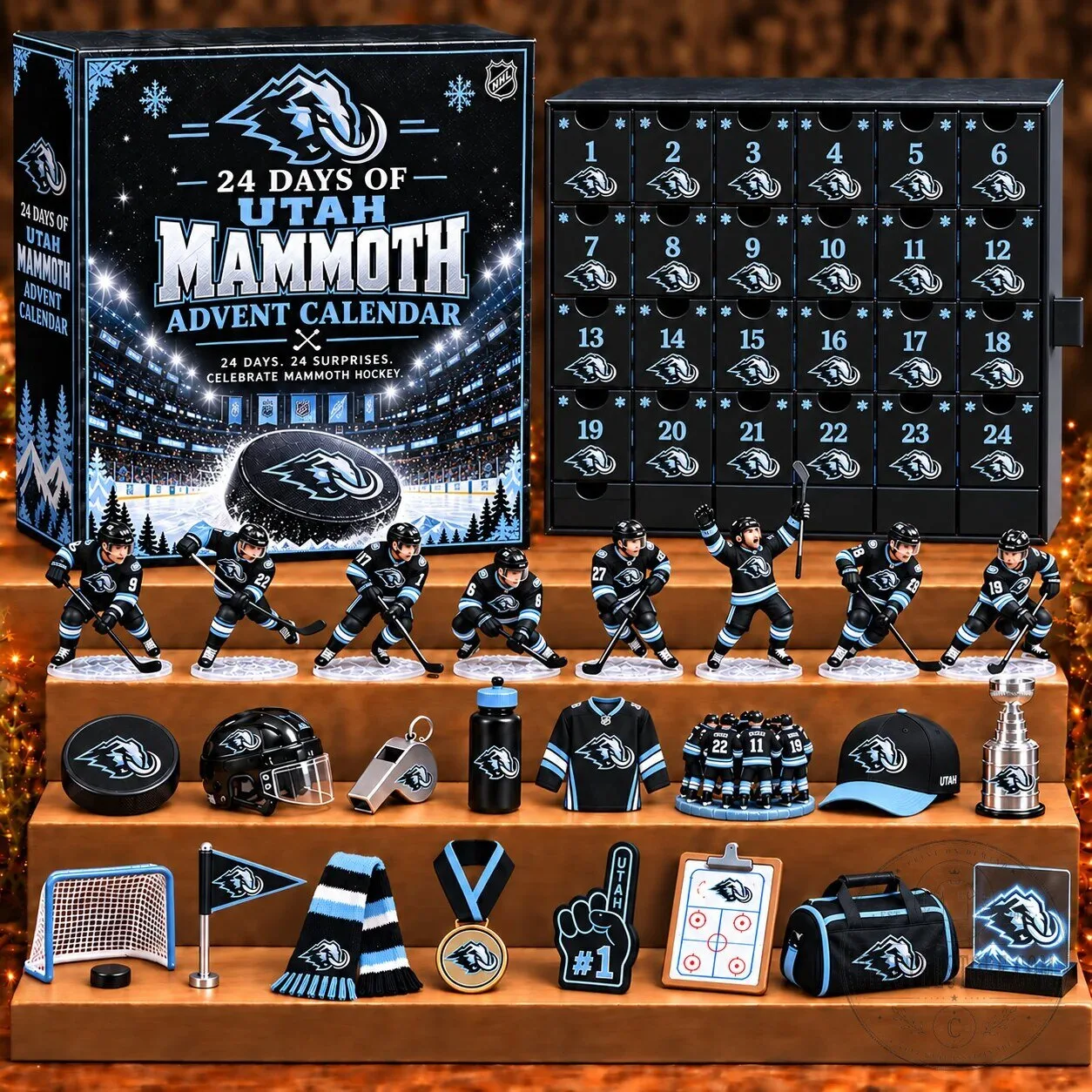 Utah Mammoth Hockey Team 24 Days of Surprises Advent Calendar