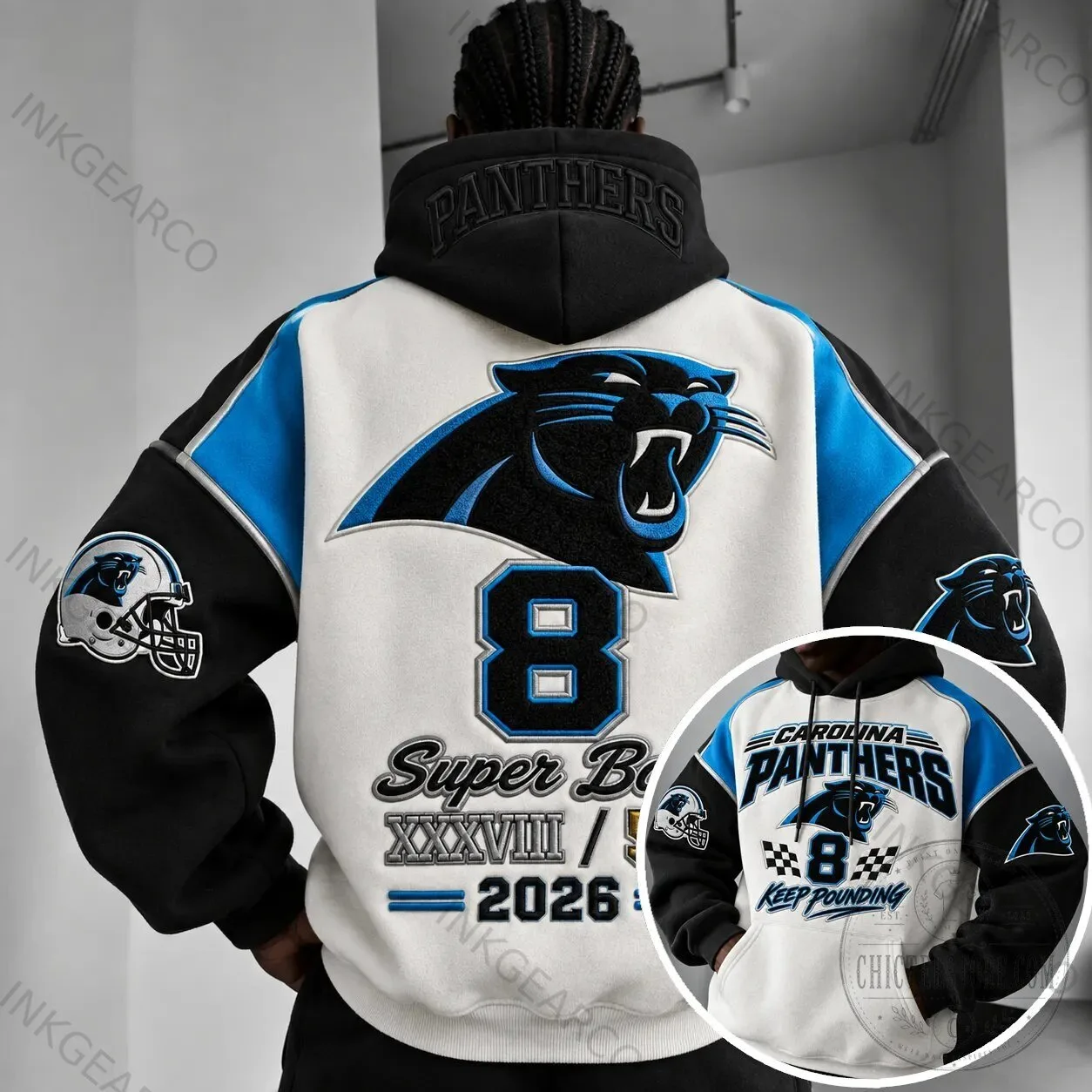 Carolina Panthers Super Bowl XXXVIII 2026 Football Team Hoodie