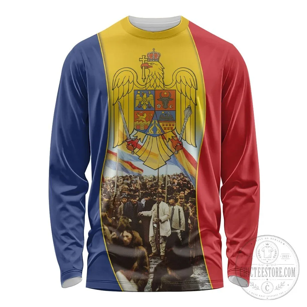 Romania Great Union Day National Assembly Long Sleeve Shirt