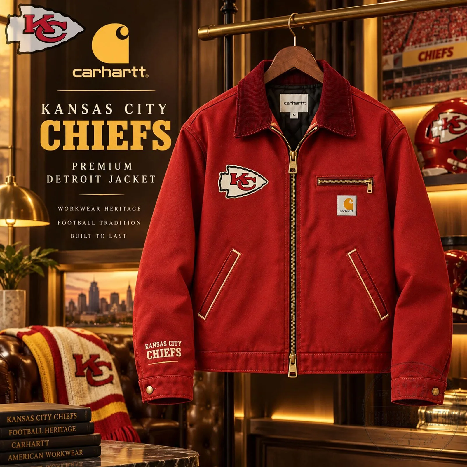 Kansas City Chiefs Carhartt Detroit Jacket - Premium NFL Football Team Apparel