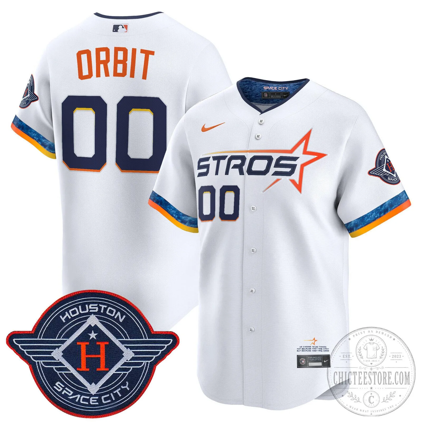 Houston Astros Carlos Correa White 2025 City Connect Vapor Premier Limited Baseball Jersey 43 Houston Astros Carlos Correa White 2025 City Connect Vapor Premier Limited Baseball Jersey