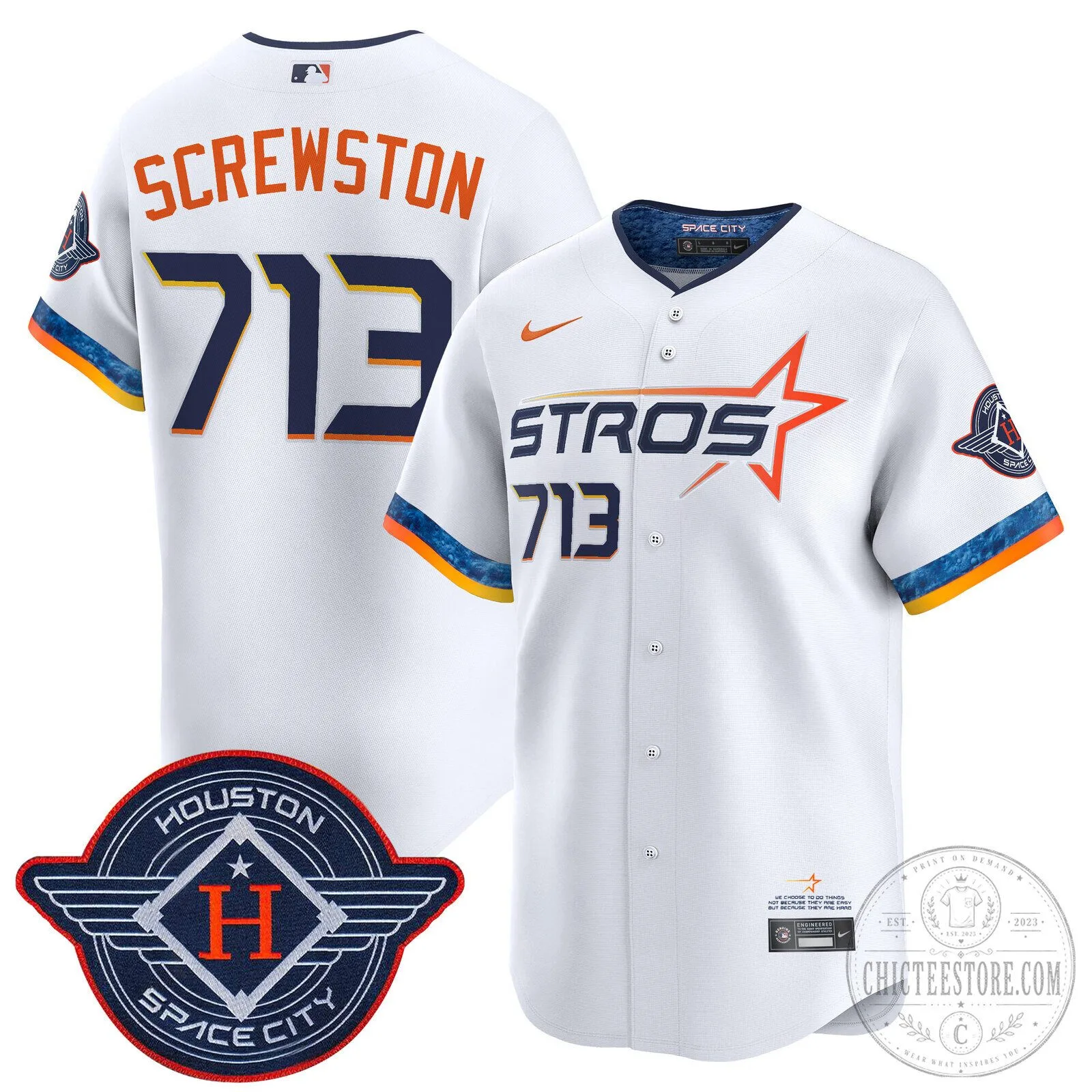 Houston Astros Carlos Correa White 2025 City Connect Vapor Premier Limited Baseball Jersey 44 Houston Astros Carlos Correa White 2025 City Connect Vapor Premier Limited Baseball Jersey