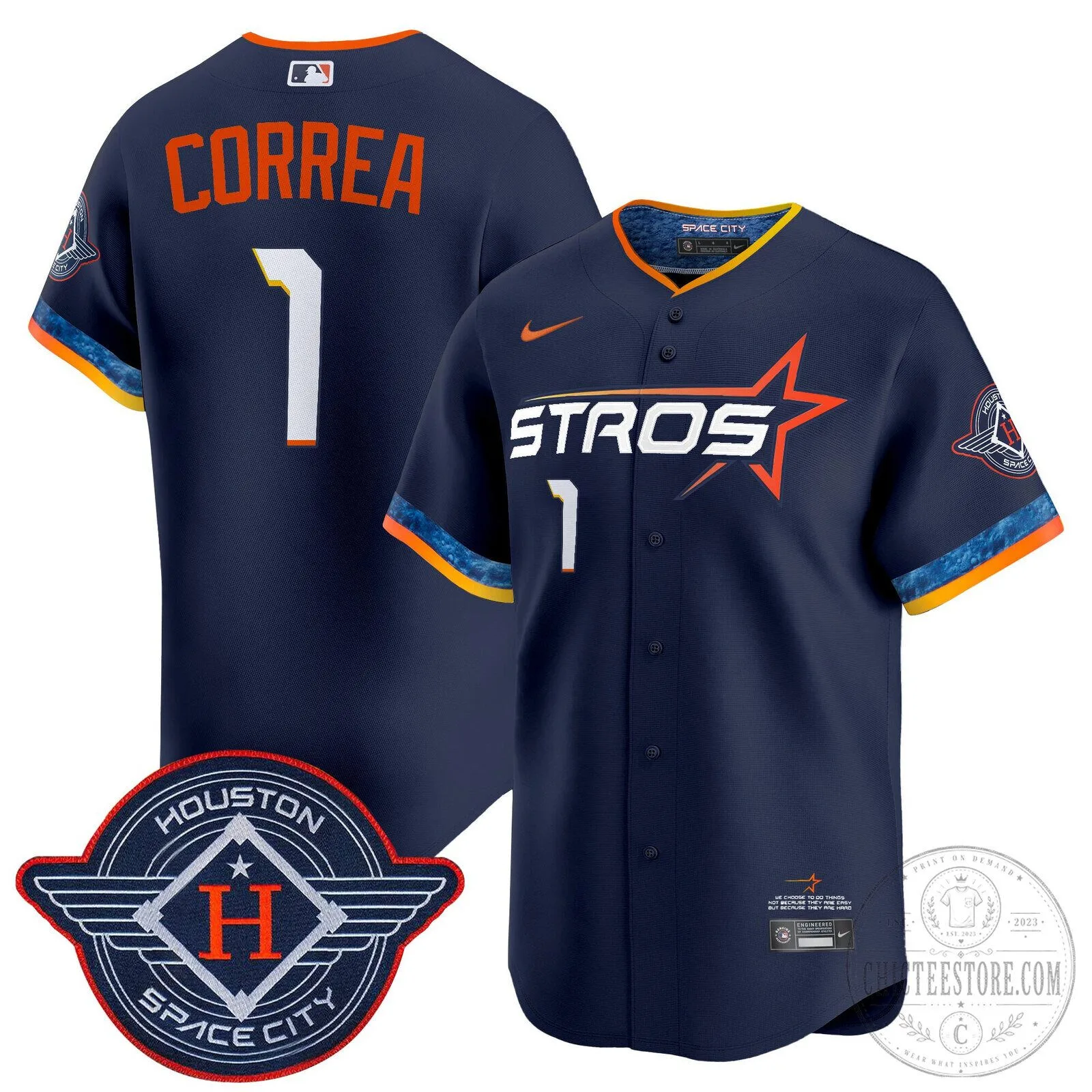 Houston Astros Carlos Correa White 2025 City Connect Vapor Premier Limited Baseball Jersey 47 Houston Astros Carlos Correa White 2025 City Connect Vapor Premier Limited Baseball Jersey