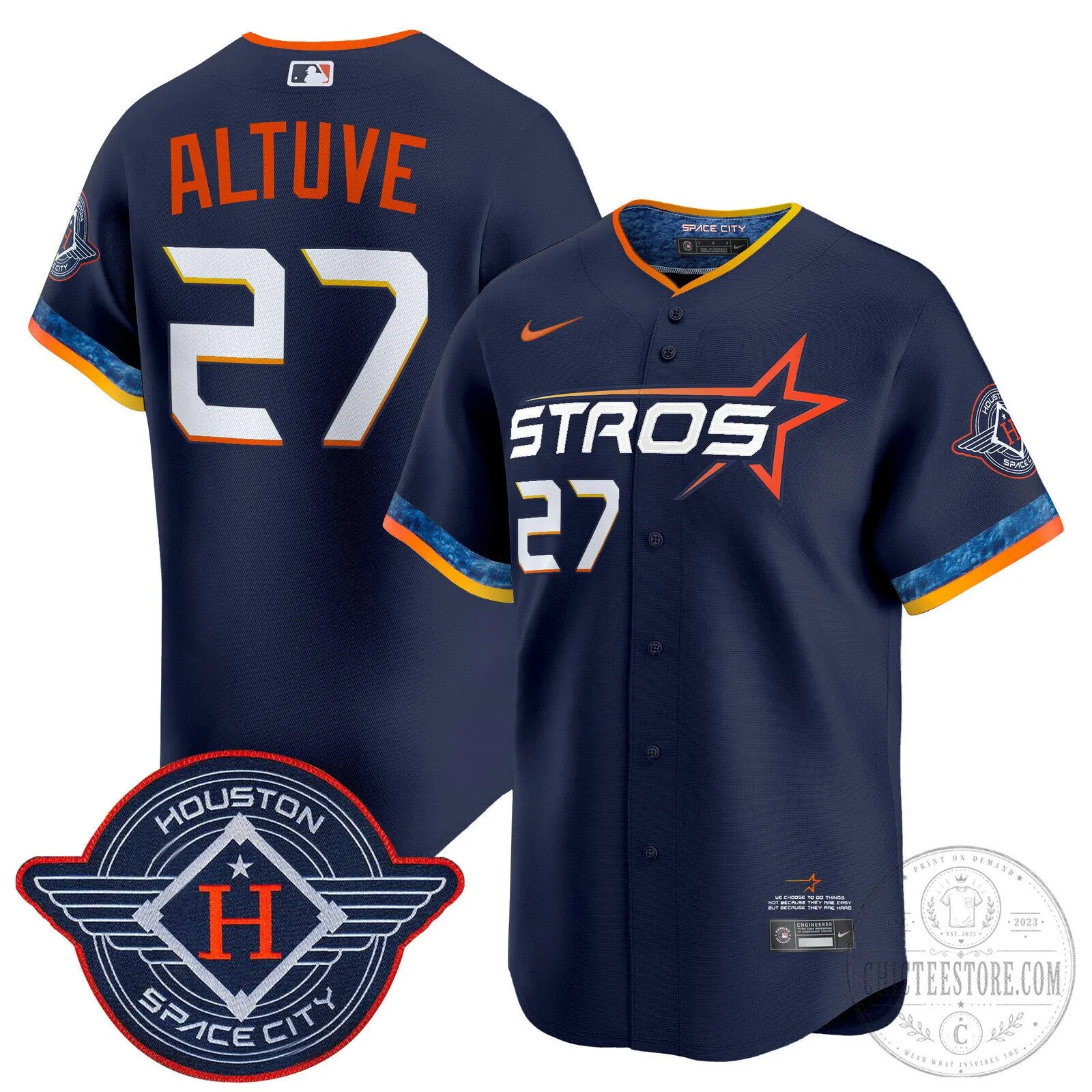 Houston Astros Carlos Correa White 2025 City Connect Vapor Premier Limited Baseball Jersey 48 Houston Astros Carlos Correa White 2025 City Connect Vapor Premier Limited Baseball Jersey