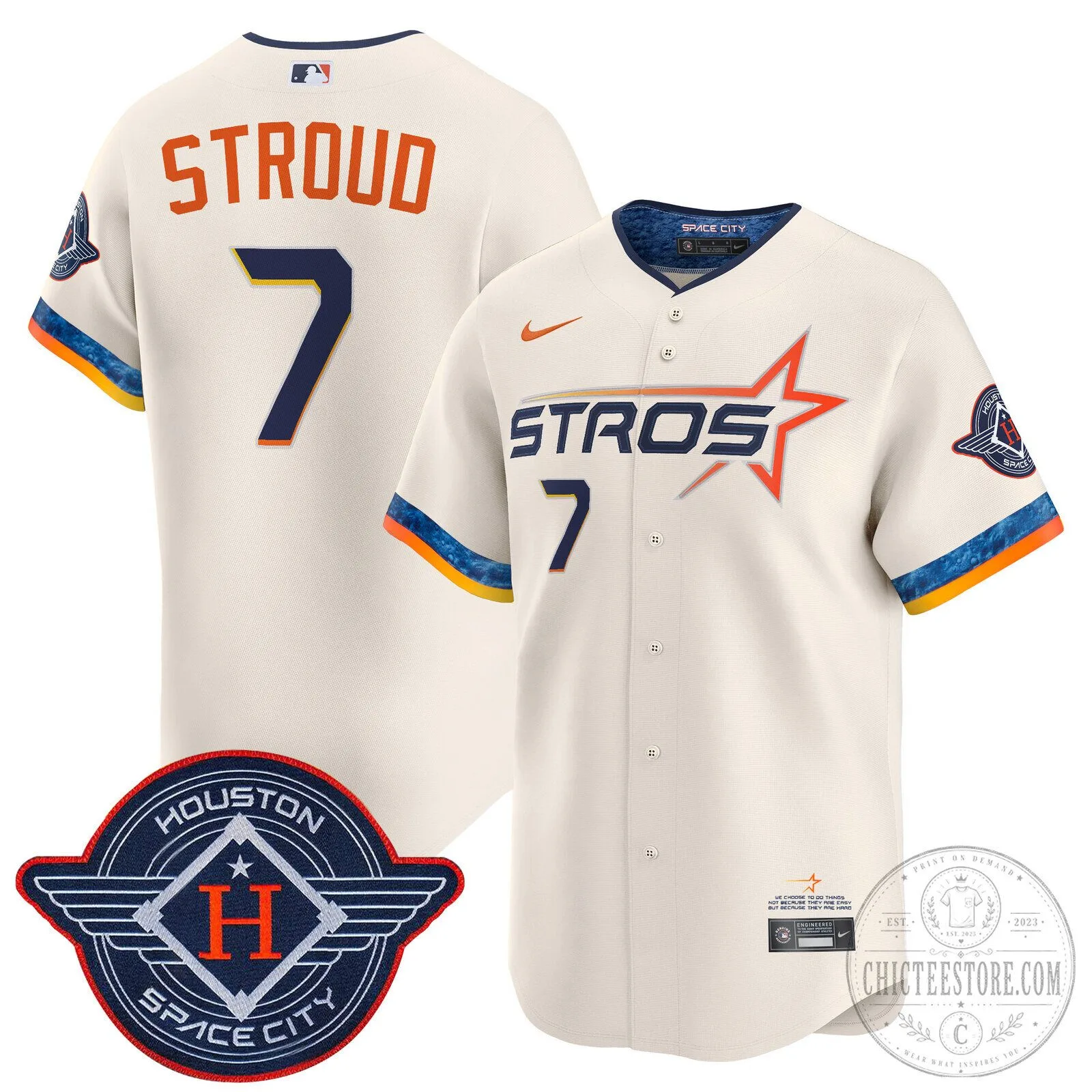 Houston Astros Carlos Correa White 2025 City Connect Vapor Premier Limited Baseball Jersey 60 Houston Astros Carlos Correa White 2025 City Connect Vapor Premier Limited Baseball Jersey