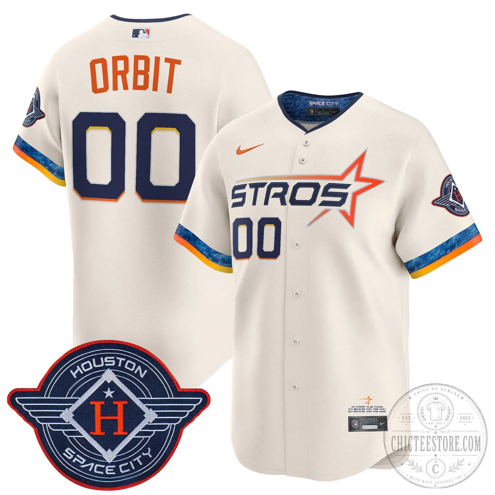 Houston Astros Carlos Correa White 2025 City Connect Vapor Premier Limited Baseball Jersey 61 Houston Astros Carlos Correa White 2025 City Connect Vapor Premier Limited Baseball Jersey