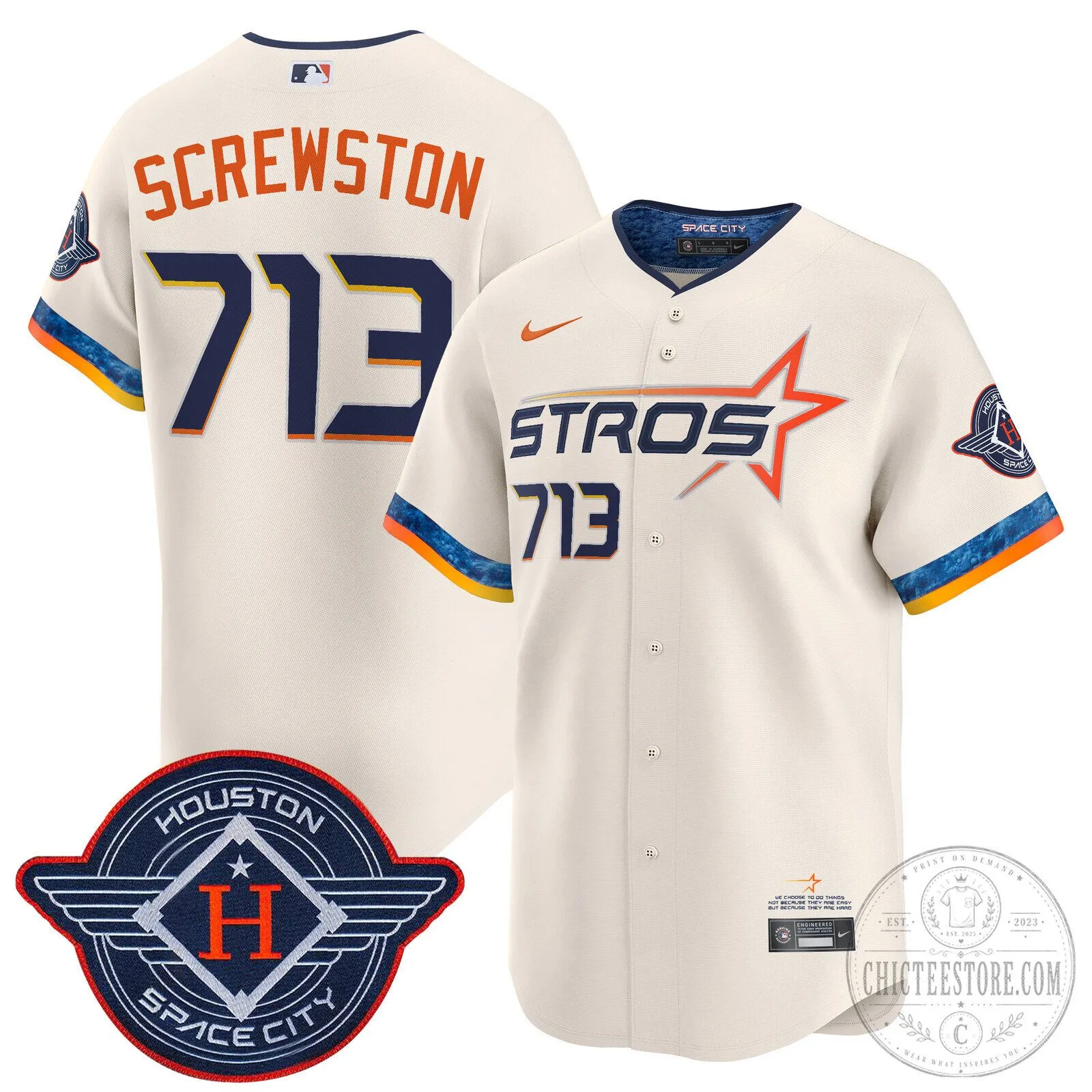 Houston Astros Carlos Correa White 2025 City Connect Vapor Premier Limited Baseball Jersey 62 Houston Astros Carlos Correa White 2025 City Connect Vapor Premier Limited Baseball Jersey