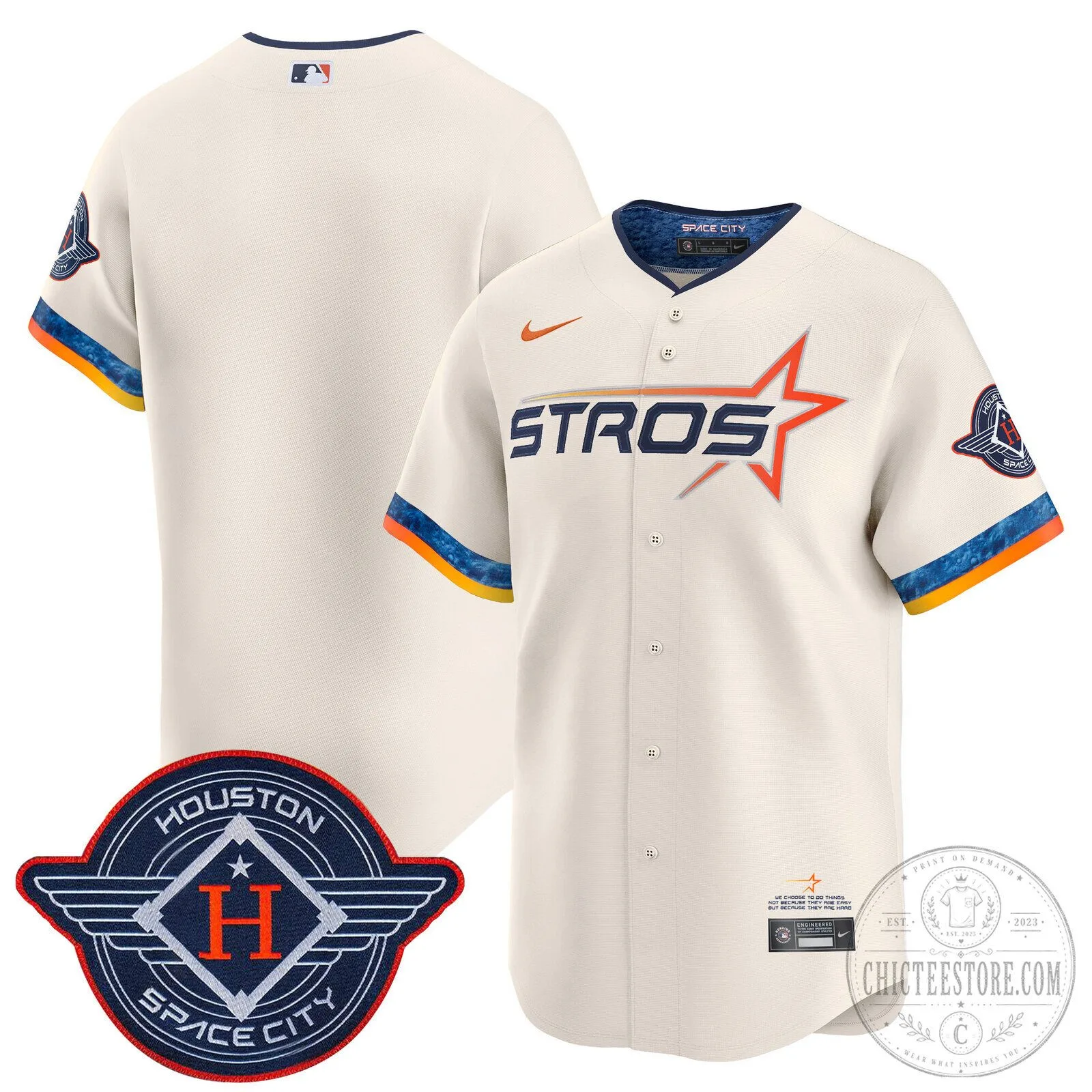 Houston Astros Carlos Correa White 2025 City Connect Vapor Premier Limited Baseball Jersey 64 Houston Astros Carlos Correa White 2025 City Connect Vapor Premier Limited Baseball Jersey