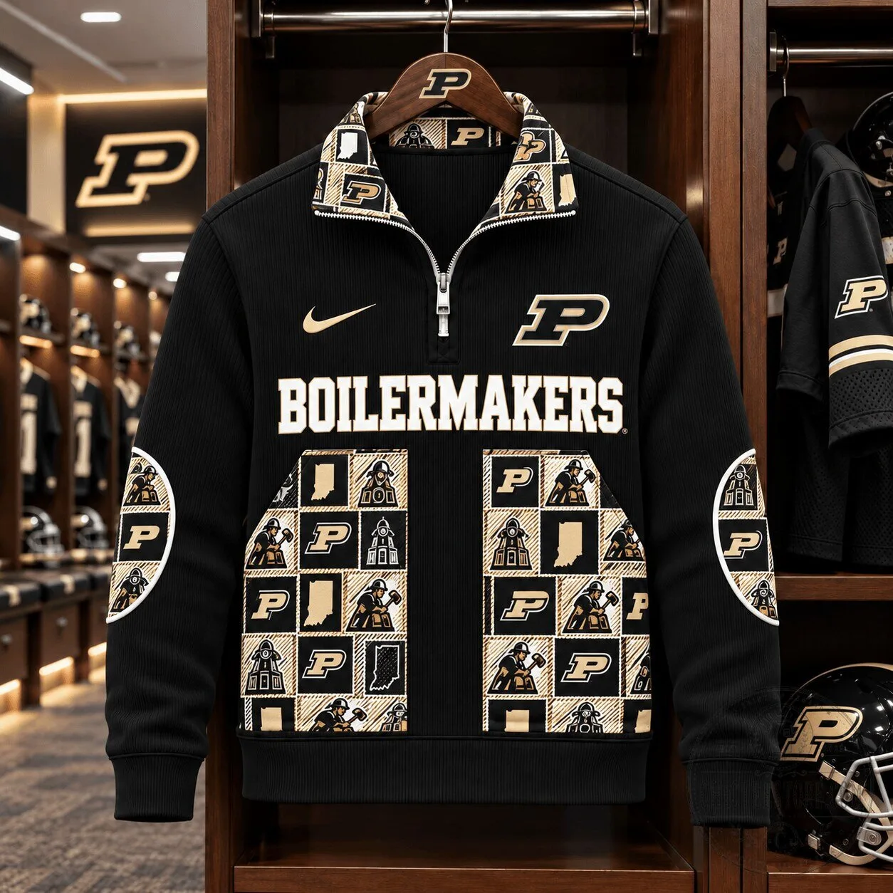 Purdue Boilermakers Quarter-Zip Fleece Sweatshirt