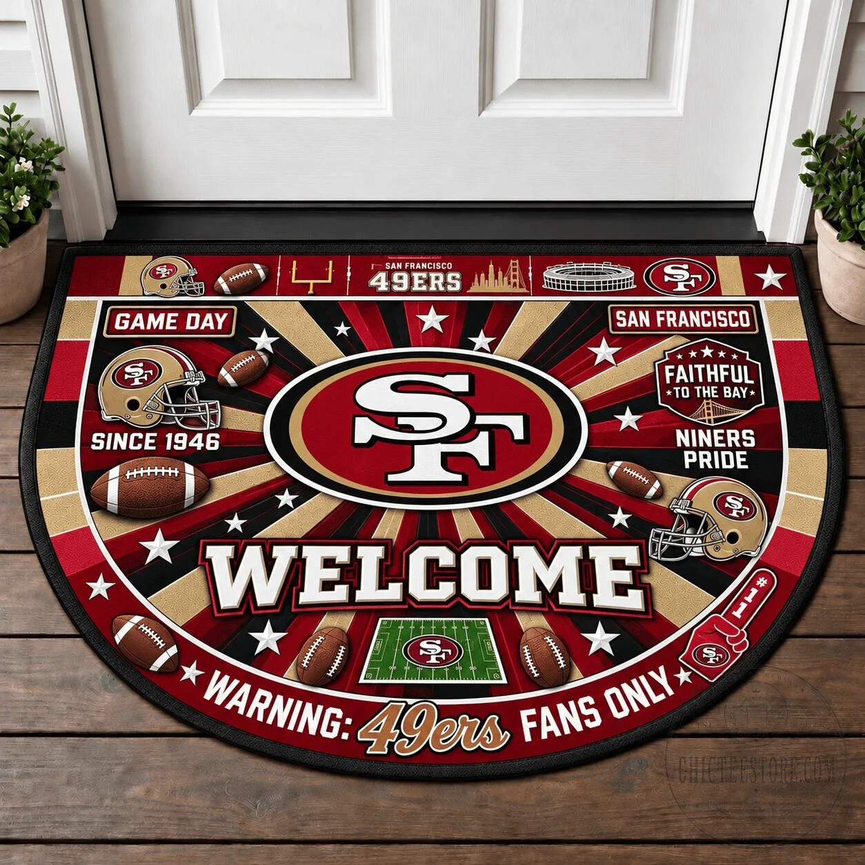 San Francisco 49ers NFL Football Team Welcome Doormat