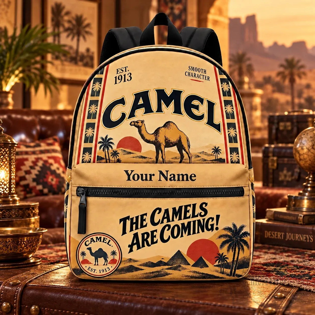 Camel Cigarettes Vintage Logo Personalized Backpack