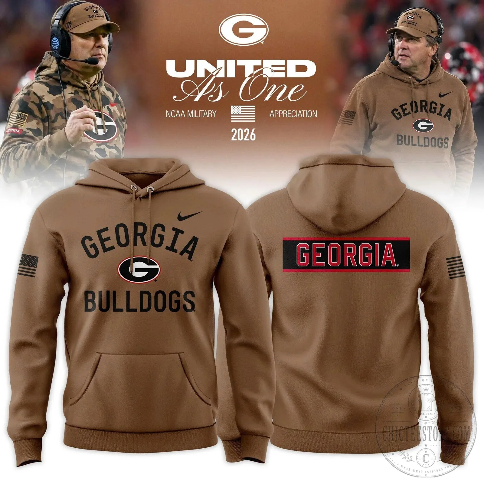 Georgia Bulldogs Military Appreciation 2026 Edition Hoodie