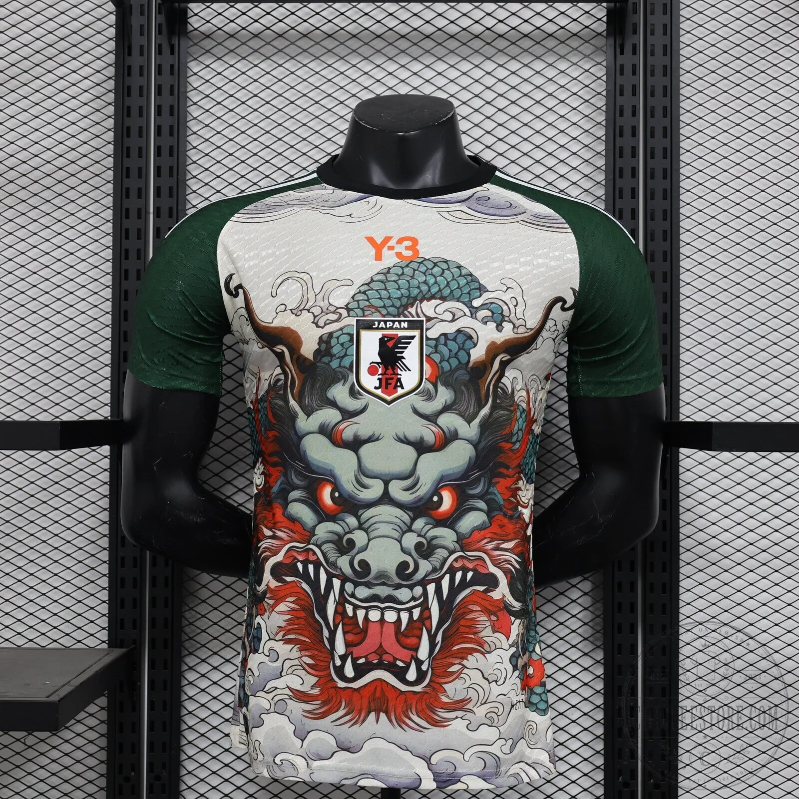 Japan National Football Team Dragon Graphic Player Version Soccer Jersey