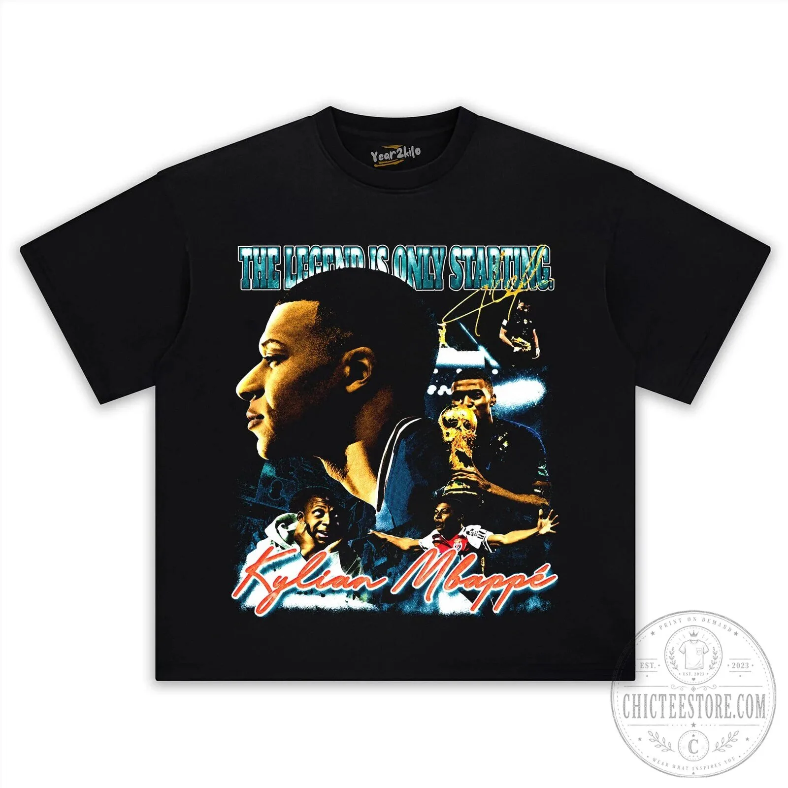 Kylian Mbappe The Legend Is Only Starting French Footballer T-Shirt