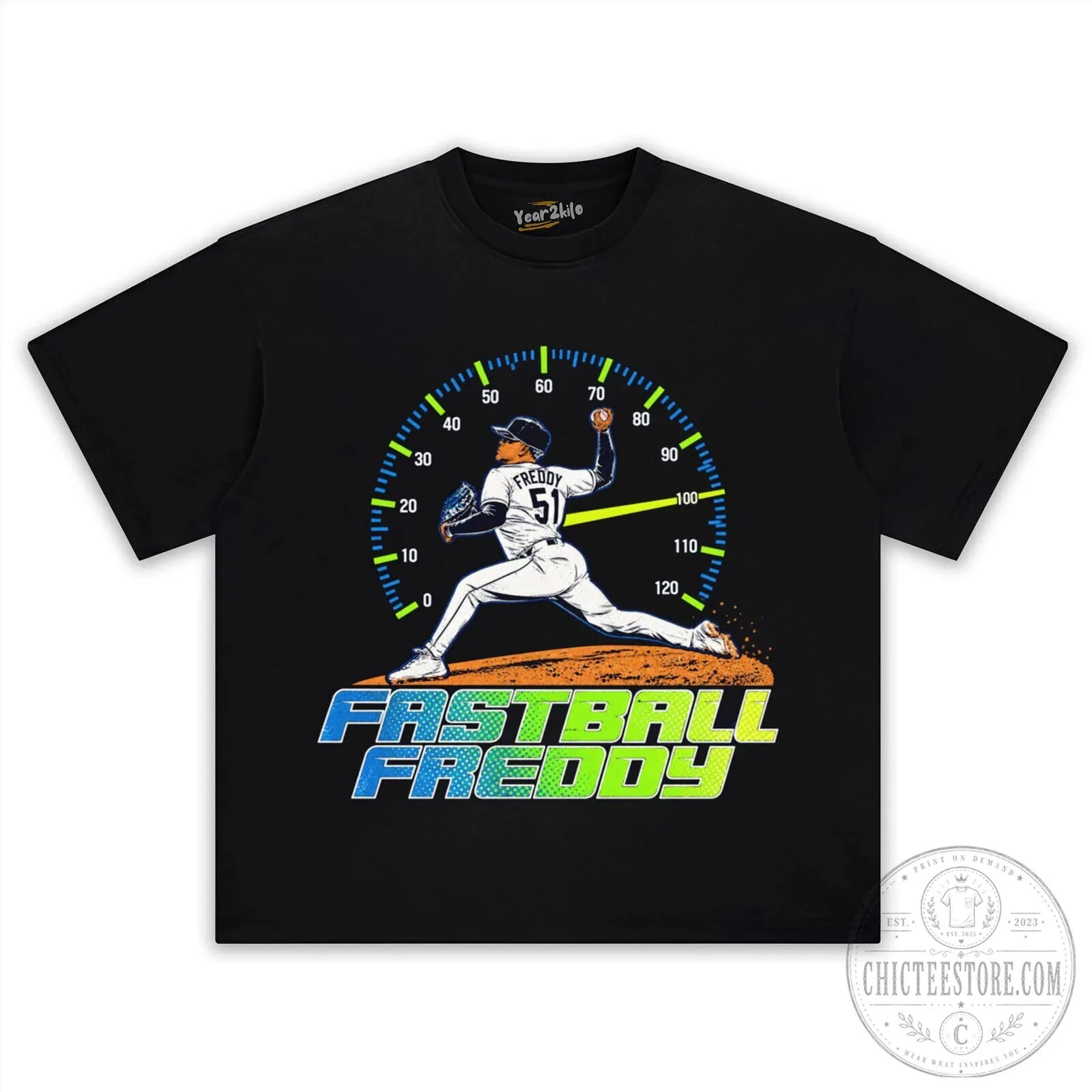 Freddy Peralta Fastball Freddy Baseball Pitcher Black Graphic T-Shirt