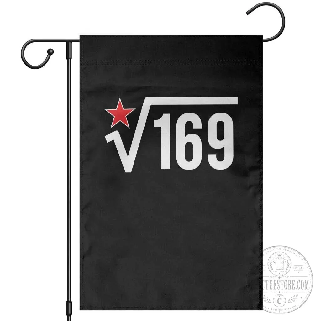 Funny Lula 13 Brazil 2026 Square Root of 169 Political Garden Flag