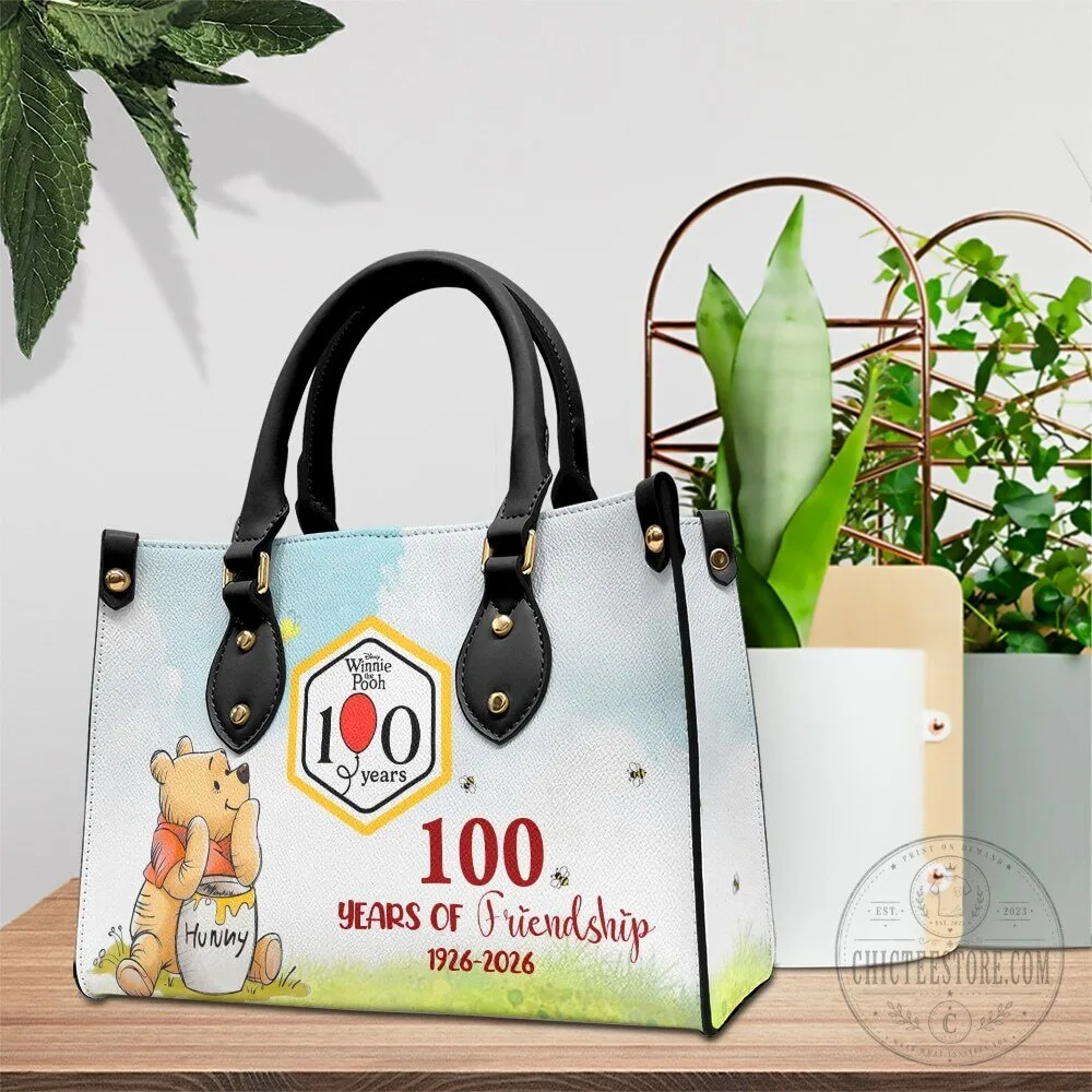 Winnie The Pooh 100 Years Of Friendship Anniversary Leather Handbag